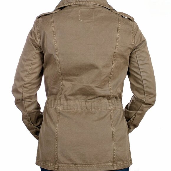 Gap Utility Military Khaki Army Brown Vintage Field Jacket Women S - Picture 4 of 12